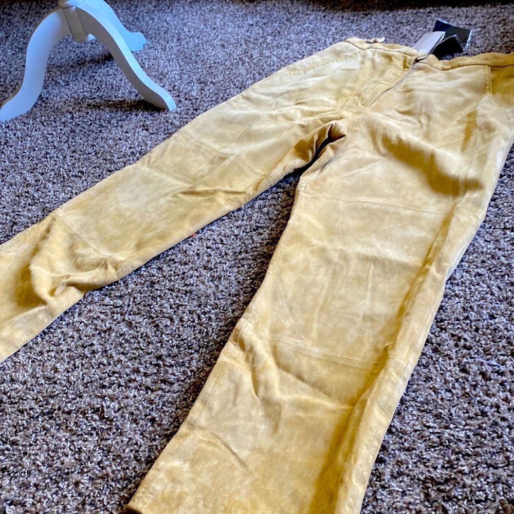 Terry Lewis Classic Luxuries Suede 100% leather pants 14P
